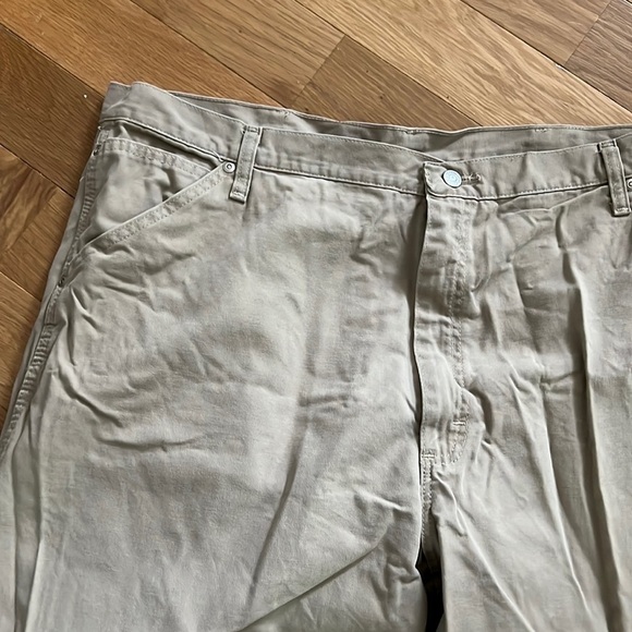 Wrangler Khaki Tan Carpenter Jeans Men’s size 42 x 30 Never Worn - Picture 2 of 7